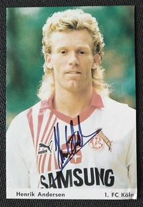 4458 Henrik Andersen 1. FC Köln 1990/91 Autogrammkarte original signiert - Picture 1 of 2