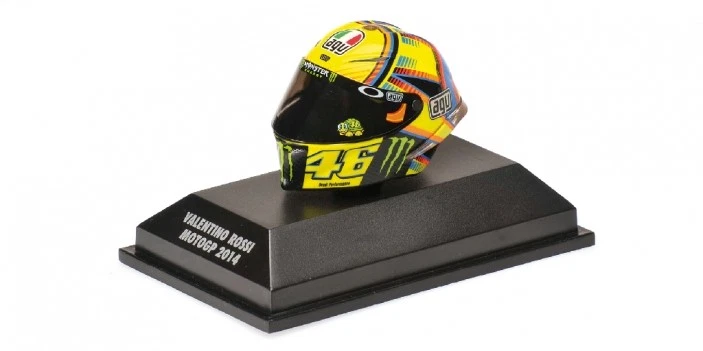 Casco Minichamps 1/8 - V. Rossi - Qatar MotoGp 2014 - 398140056