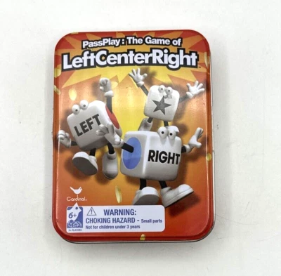 Left Center Right Dice Game Travel Tin Ages 6+ NEW - Image 1 of 4
