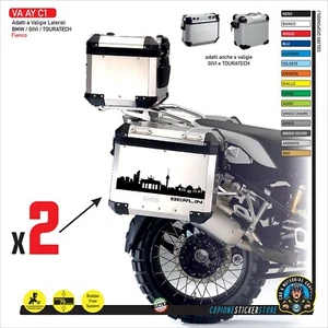 Set Adesivi compatibili valigie laterali Moto BMW GIVI Berlino Skyline AY C1 - Picture 1 of 2