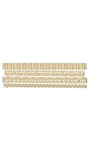 FMM Cutter Straight Frill 4 Pc Cake Fondant Icing Lace Edge Border Cutting Tool - Picture 1 of 1
