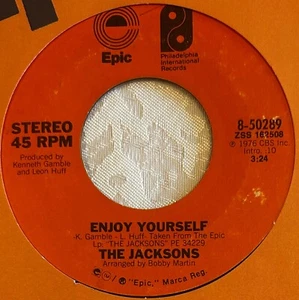 THE JACKSONS - Enjoy Yourself (1976) U.S. Vinyl 7” Epic 8-50289 VGC Repro Sleeve - Picture 1 of 5