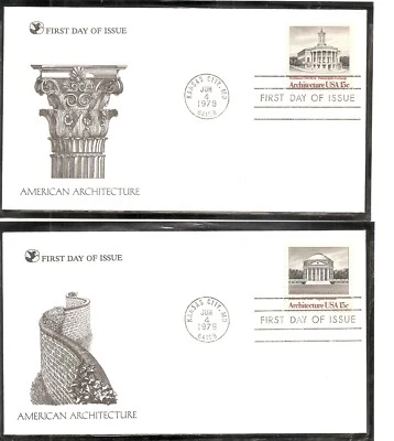 US Scott # 1779-1782 American Architecture.Set Of 4, Reader's Digest Cachet - Image 1 of 2