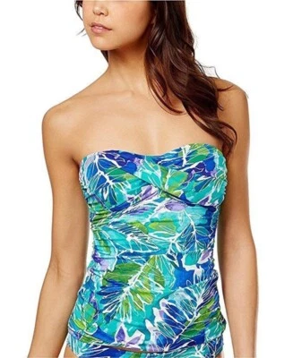 Camiseta regata nova com etiquetas Ralph Lauren 6 aquarela azul verde floral 123147 - Imagem 1 de 3