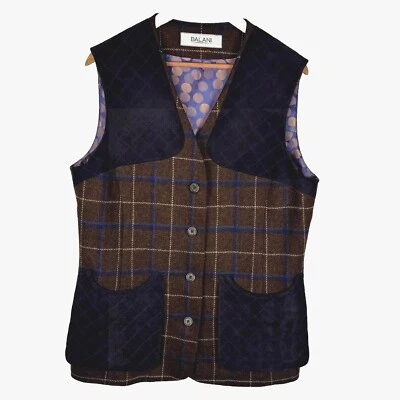 Balani Womens Custom Wool Suede Hunting Shooting Vest Sz XL Lined Personalized - Image 1 of 4