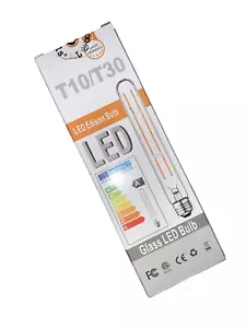 T10/T30 glass LED Edison bulbs 4W/clear dimmable 4 Pack - Picture 1 of 5