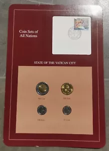 Coin Sets of All Nations VATICAN 4 Coins 1990 ERROR Packing with Italy 500 Lire - Picture 1 of 4