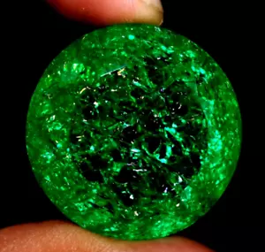 Untreated EGL Certified Flawless 59.8 Ct Natural Emerald Colombia Loose Gemstone - Picture 1 of 5