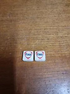 2 x Oldtimer Original Fina Benzin Öl Gummi Radierer Werbung Aktion - Bild 1 von 2