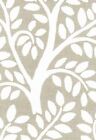 Tissu imprimé arbre de vie contemporain Schumacher jardin du temple / plages 173582