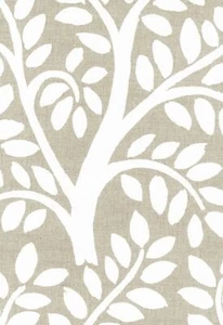 Schumacher Contemporary Tree of Life Print Fabric Temple Garden / Beaches 173582 - Picture 1 of 5