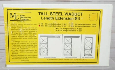 Micro Engineering 75-527, Tall Steel Viaduct Length Extension 80 Feet HOn3 Scale - Image 1 of 3