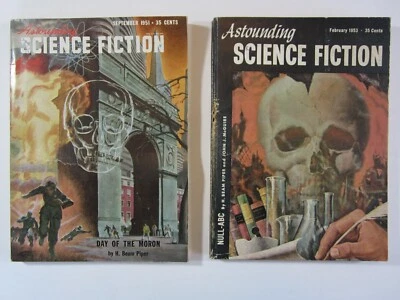 Astounding Science Fiction 2 Issue Skill Cover Lot Sept. 1951 & Feb. 1953  VG+ - Image 1 of 3