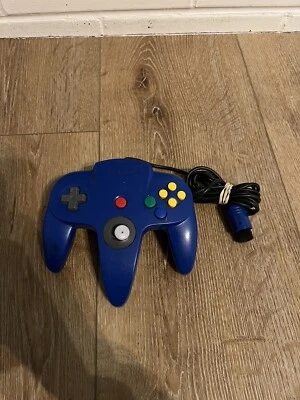 Nintendo 64 NUS-005 Official N64 OEM Blue Controller - Image 1 of 2