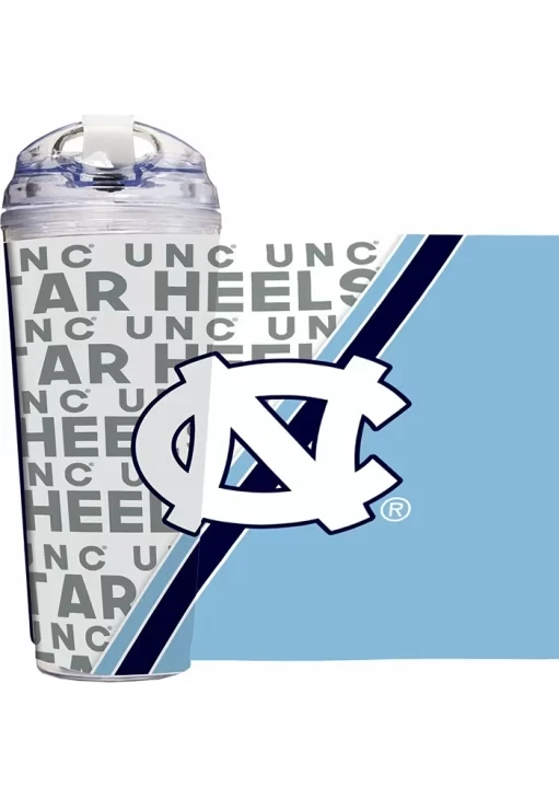 Vaso acrílico North Carolina Tarheels Rico Industries NCAA 24 oz con tapa y pajita Foto 1 de 4
