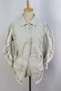 Special Price! ISSEY MIYAKE Light Gray Side Gathered Jacket 238 9222 - Picture 1 of 9