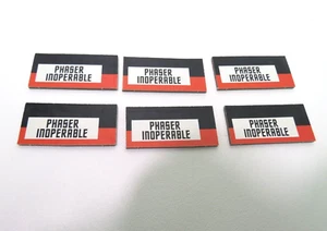 1992 Star Trek The Game Replacement Set of 6 Phaser Inoperable Icons - Picture 1 of 2