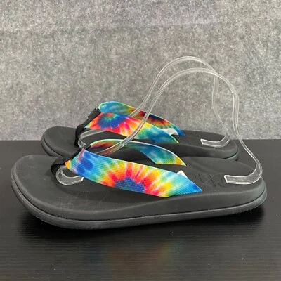 Chacos 男式凉鞋 10 深领带染料彩虹辣椒人字拖夏季 — 第 1/4 张图片