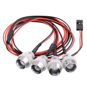 4 LEDs Lichtset Scheinwerfer/Rücklicht für 1/5 1/8 1/10 1/12 1/16 RC Auto - Picture 1 of 8