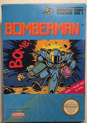 Vintage HUDSON SOFT Nintendo NES Bomber Man Boxed 1985 Video Game RARE - Image 1 of 4