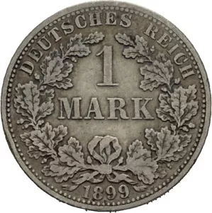 Deutsches Reich 1 Mark 1899 A Silber 5,5 g Münze Original #LOL101 - Picture 1 of 2