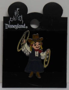 Disney Pin DLR 2001 Small World Cow Girl with Lasso from Boxed Set Pin - Picture 1 of 2