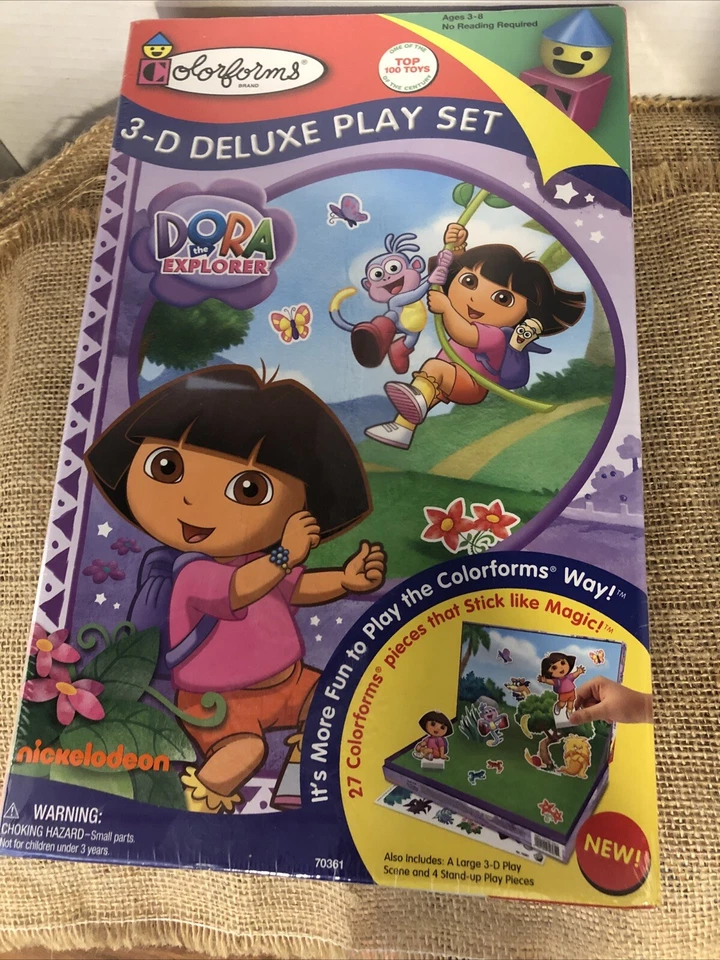 NUEVO Juego Sellado Colorforms Dora la Exploradora y Mono Púrpura 3D Deluxe Foto 1 de 4
