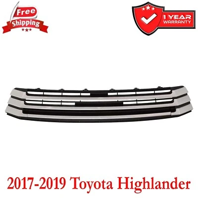 Front Bumper Grille Silver for 2017-2019 Toyota Highlander TO1036173 Foto 1 de 4