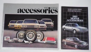 Dodge Auto Dealer New Car Sales Brochure Lot of 2, 1982 & 1983 Mopar Accessories - Picture 1 of 9