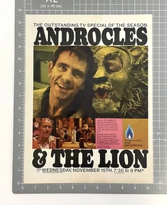 Anuncio impreso vintage de Androcles & The Lion Play 1967 anuncio musical original - Imagen 1 de 1