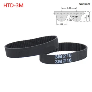 HTD-3M Timing Belts Pitch 3mm Close Loop Rubber CNC Drive Belt Width 10mm/15mm - Picture 1 of 5