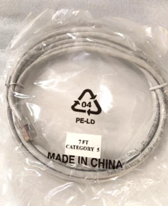 DEALER 6 PACK NEW WHITE 7 FEET CAT5 RJ45 ETHERNET NETWORK CABLE RM4-BIN16 - Picture 1 of 3