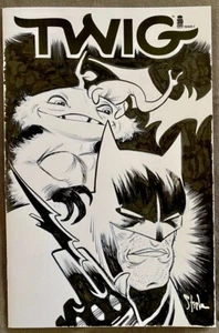 Twig Comic - "Batman/Twig" - Original Art Sketch Covers By Kyle Strahm - W/COA - Picture 1 of 2