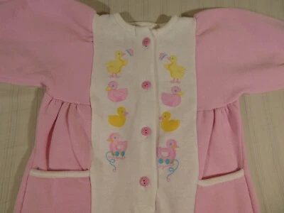 RARO Mameluco de Vellón Oshkosh Bgosh Rosa Blanco 18M Baby Ducks Quack S1 Foto 1 de 4