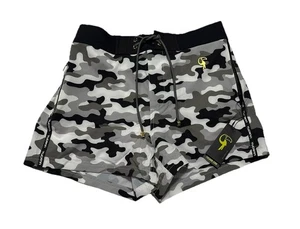 "Bañador de surf Tucann negro blanco gris camuflaje camuflaje mediano 3"" entrepierna" - Imagen 1 de 6