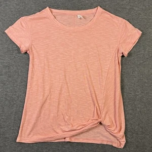 Ideology Shirt Womens S Pink Knot-Front Top Princess Seam Yoga Sport Activewear - Picture 1 of 8