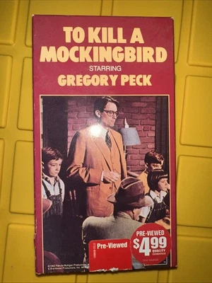 To Kill A Mockingbird VHS 1987 Gregory Peck Factory 1962 Movie Used In Box  VG - Image 1 of 3