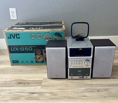 JVC UX-G50 Mini Component System MP3 5-CD Changer 240w USB AUX W/ Remote - Works - Image 1 of 4