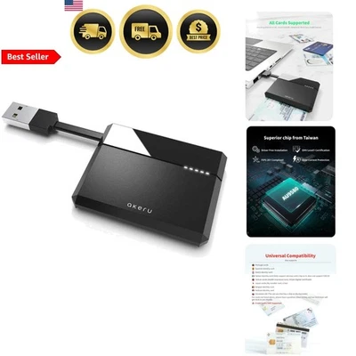 Lector de tarjetas inteligentes USB CAC ID Lector de tarjetas inteligentes militar para Mac Windows compacto Foto 1 de 4