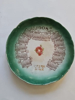 Placa de calendario publicitario 1908 "LEHIGHTON PENN PA" de American China Toronto Foto 1 de 4