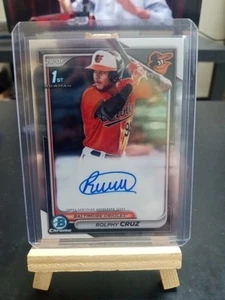 2024 Bowman Chrome Prospect Rolphy Cruz 1st Auto Baltimore Orioles CPA-RC EL1 - Picture 1 of 2