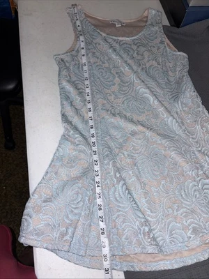 Tunic Top Blue Lace Kathleen Kirkwood Size Med EUC - Image 1 of 4