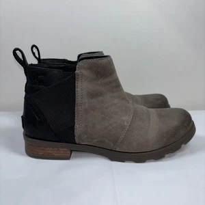 Stivali Sorel Emelie donna 7,5 Chelsea pull on NL3719-052 combattimento moto moto - Foto 1 di 16