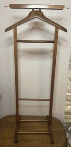 Vintage Italian Valet Original Wardrobe Butler Stand Wood Wooden MCM - Picture 1 of 14