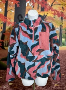 Threads 4 Thought Katya Sherpa Half Zip Pullover Gr. S Camouflage Sweater Oberteil Taschen - Bild 1 von 7