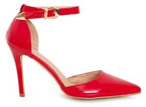 Womens Unisex Fashion Pointed Toe High Heel Ankle Strap Buckle Stiletto Heels - Picture 1 of 36
