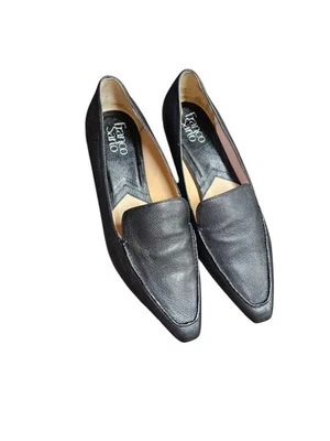 Mocasines Franco Sarto Belamour de cuero negro sin cordones punta corta 8,5 M Foto 1 de 4