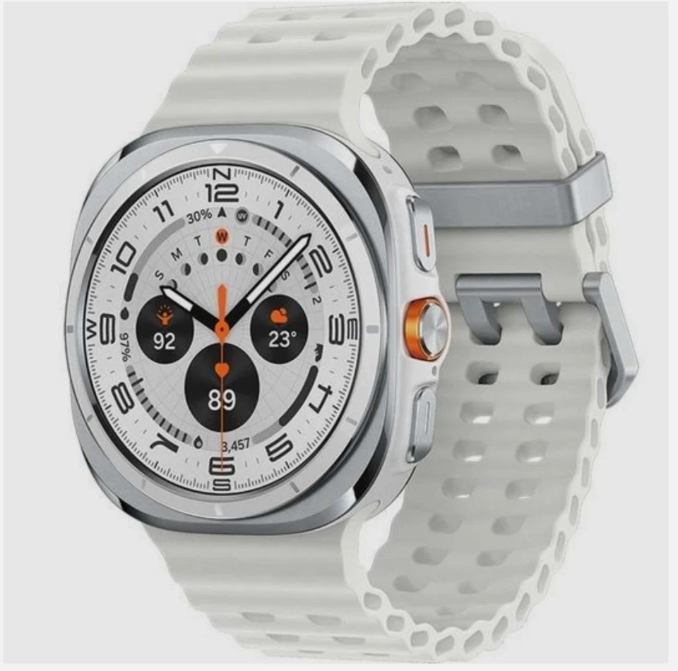 Samsung Galaxy Watch Ultra 47mm LTE Galaxy AI Titanium White Smartwatch. - Image 1 of 1