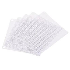 5pcs 120mm Computer Fan Filter Grills PVC Mesh Dustproof Case Cover White - Photo 1/5