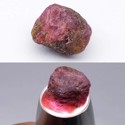 💎 53.15ct 22x16.7mm Rough Natural Purplish Red Ruby - Unheated, Madagascar Gem - Image 1 of 4